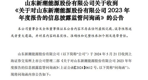 海量財(cái)經(jīng)深度解讀 上交所5000字犀利問(wèn)詢直指新潮能源，財(cái)務(wù)迷霧待解